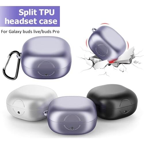 Earphone Case For Samsung Galaxy buds live/buds Pro 2021 Cover Earbuds Headphone Case For Samsung Buds Pro cases with Carabiner