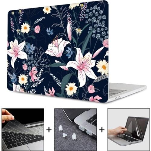 MTT Laptop Case For Macbook Pro Air 13 2020 M1 A2337 A2338 Floral Hard Cover For Mac book 11 12 15 16 inch Funda Accessories