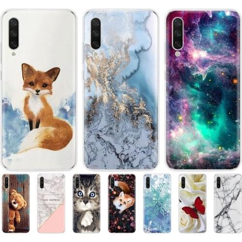 Silicon case For Xiaomi MI A3 Case cover Soft tpu Back coque For Xiomi MI A3 bumper Painted Shells Bags shockproof cute cartoon