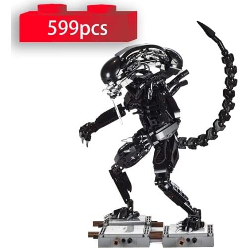 Alien Xenomorpheed Figures Mech Model Building Blocks High-tech Robot War Bricks DIY Hobby Toys for Kids Boys Gift MOC-27578