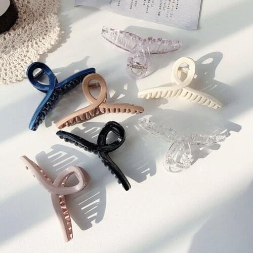 FFLACELL 2020 New Summer Simple Geometric Hair Claws Korean Hairwear Hair Clips Clamps Acrylic Hair Accessories for Girls Women