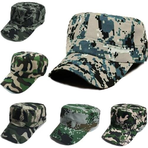 New Camouflage Military Cap High Quality Flat Hats Man Woman Vintage Outdoor Sunscreen Climbing Baseball Hat Fishing Cap