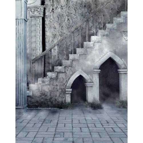 Brick Floor Vintgae Room Stair Photography Backdrops Photo Props Studio Background 5x7ft