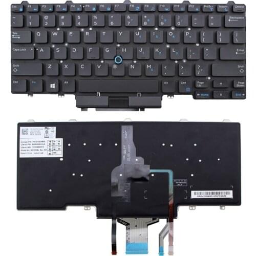 New For Dell Latitude 3340 E5450 E7450 Series Laptop Keyboard With Backlit, Trackpoint & 3 Button 0D19TR PK1313D4B00