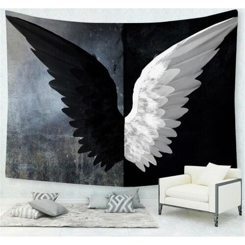 Creative Angel Wing Wall Tapestry Retro Background Wall Hanging Tapestry Blanket Tapestries for Living Room Bedroom Decor
