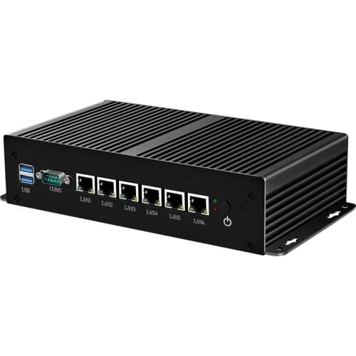 Intel Celeron 3955U 3855U i3 7100U Mini PC Firewall Router 6 LAN Intel 211AT NIC 2*USB3.0 VGA RS232 Pfsense AES-NI