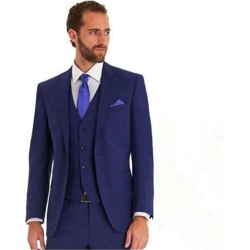 Fashion Mens suits Groom Tuxedos Groomsmen Best Man Suit Men Wedding Business Party Suit Custom Made