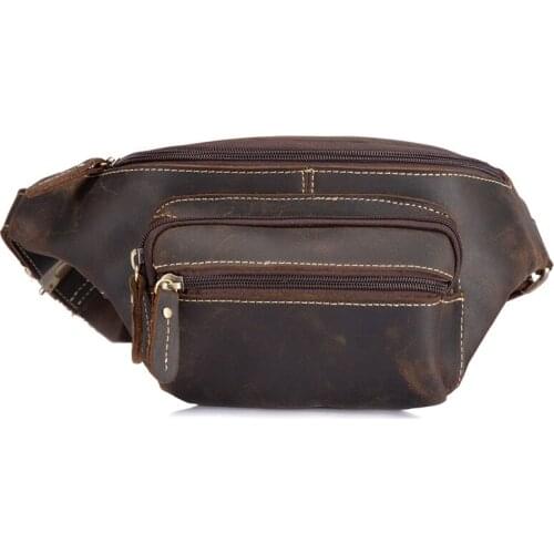 High quality handmade mens waist packs luxury messenger bag men genuine leather designer bags