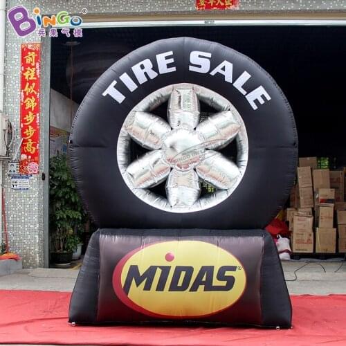 Free Shipping 2.3x1.3x3 Meters Inflatable Tire Balloons With Custom Logo For Shop Decoration - BG-A1038-3