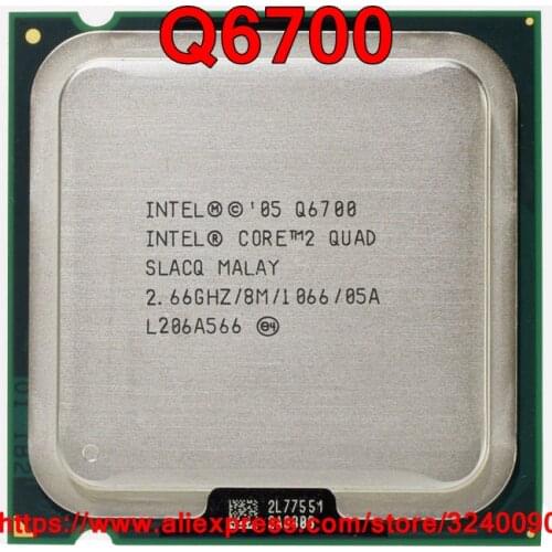 Original Intel CPU CORE 2 QUAD Q6700 Processor 2.66GHz/8M/1066MHz Quad-Core Socket 775 free shipping speedy ship out