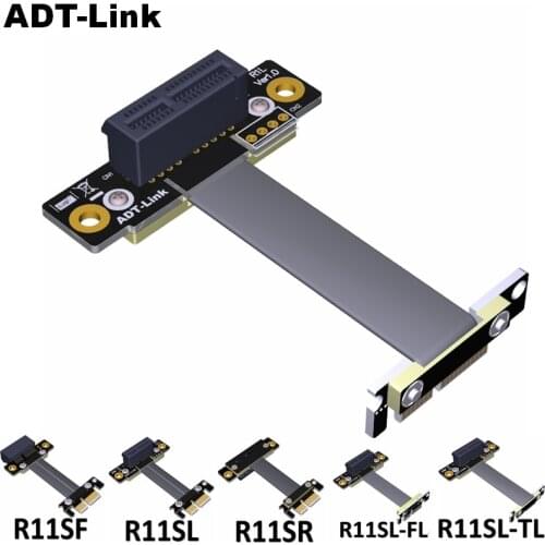 90 Degree Pci-E Pci Express 1X To 1X Slot Riser Card Converter Extender Ribbon Adapter Extension Cable Pci-E X1 Gold Plated