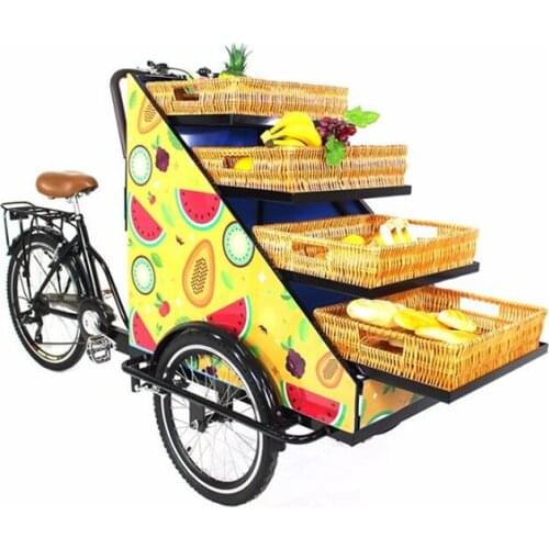 Pedal /electric fruits vegetable vending car mobile food cart bike ice cream food trailer mobile food trailer