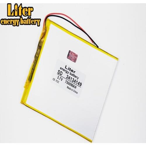 34134149 3.7V 7500MAH 35135150 PLIB; polymer lithium ion / Li-ion battery for 9-10.1inch Large general-purpose tablet computers