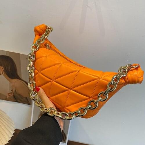 Half a Month Underarm bag 2021 Fashion New High-quality PU Leather Womens Designer Handbag Luxury brand Chain Shoulder Bags