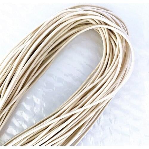 2mm Beige high elasticity round elastic bandage round elastic rope rubber band elastic line DIY sewing accessories 5-20 meters
