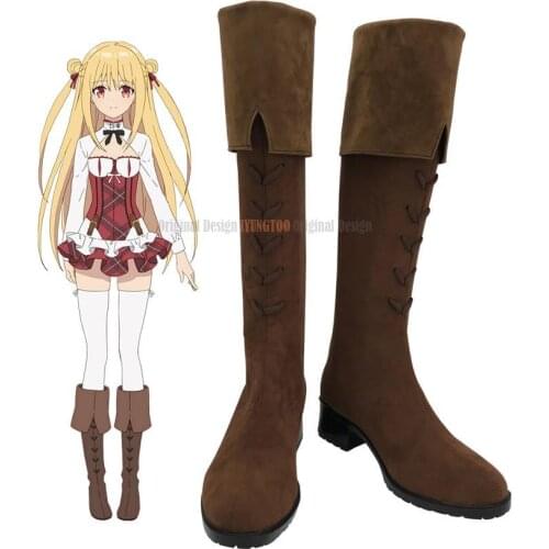 Assassins Pride Melida Angel Cosplay Boots Brown Shoes Custom Made for Unisex