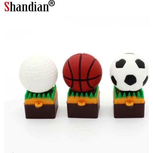 SHANDIAN Sports Football Basketball Baseball Golf USB Flash Drive Key Drive 128GB 64GB Memory Stick Flash Card 1tb Creative Gift