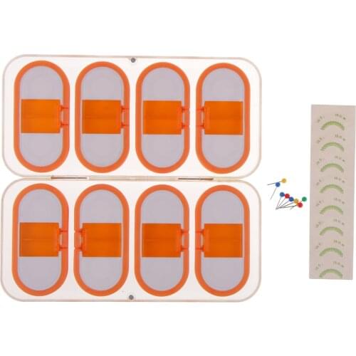 8 Pieces Silicone Fishing Winding Board Fishing Line Bobbin Spools with Plastic Box for Fishing Line Rig Storage