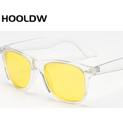 HOOLDW Square Polarized Sunglasses Men Women Clear Night Vision Sun Glasse Brand Designer Sun glasses UV400 Goggle Eyewear