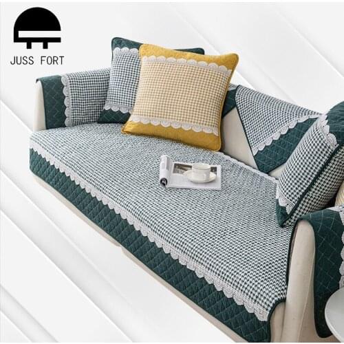 Modern Simplicity Sofa Cover Houndstooth Cotton Couch Protector Cushion Four Seasons Non-slip Sofa Towel for Living Room Decor