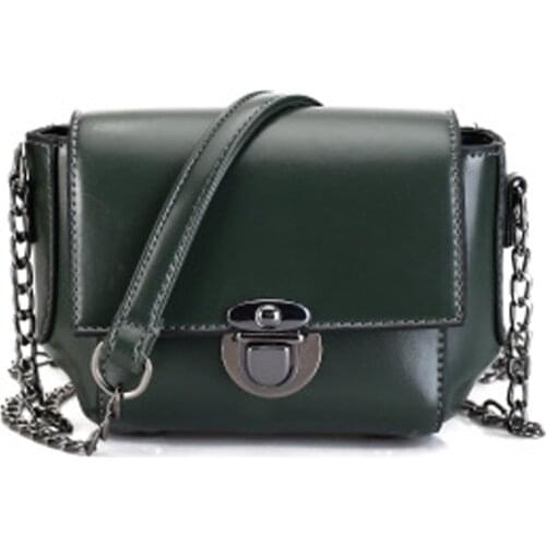 Fashion Women Vintage Messenger Bags Leather Chain Lock Catch Ladies Casual Shoulder Crossbody Bag For Shopping Best Sale-WT