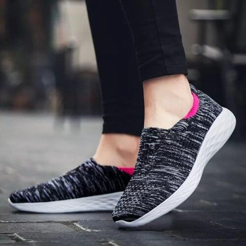 Womens Spring Autumn Casual Shoes Large Size Of Breathable Fly Knitted Socks Casual Shoes Moms Shoes Walking Shoes Lazy Shoes