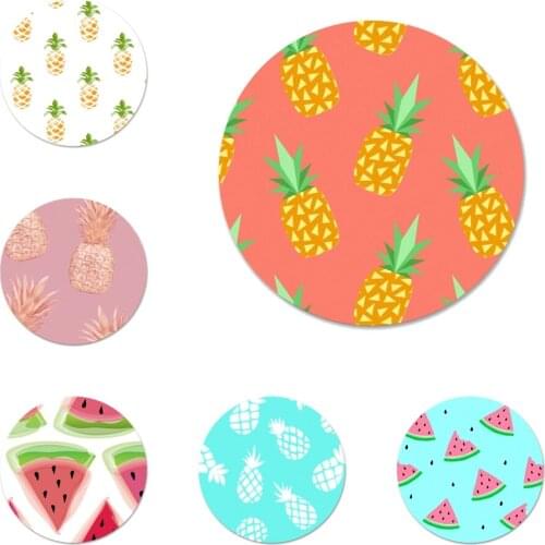 58mm Watermelons and pineapple Icons Pins Badge Decoration Brooches Metal Badges For Clothes Backpack Decoration