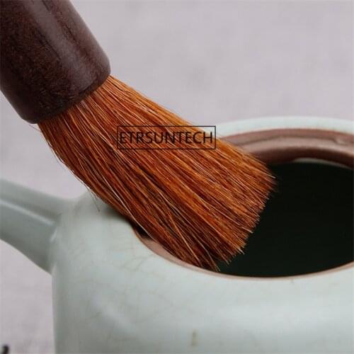100Pcs Tea Pot Brush Handmade Pen Cleaner Dust Brush Teaware Tea Tray Teapot Clean Tools Accessories YQ00762