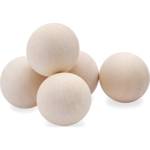 12 Pieces Eco-Friendly Unfinished Wooden Balls, Large Round Craft Balls for DIY Projects, Arts and Craft Supplies, 35mm Diameter