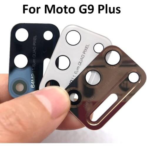 2Pcs Camera Lens Back Rear Camera Glass Lens With Glue For Moto E6 E7 One Vision Fusion Hyper Z4 Z3 X4 G9 Plus Play E 2020