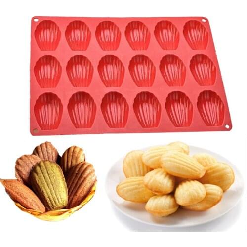 20 Even Madeleine Shell Silicone Madeleine Cookie Mold 100% Platinum Silicone Shell Biscuits Cake Bakeware Tools