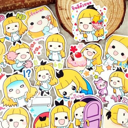 24 pcs/pack Paper Cartoon yellow Sticker Toys The Luggage Stickers For Moto Car & Suitcase Cool Fashion Laptop stickers