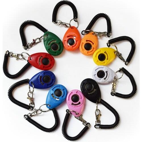 4 pcs Pet Training Clicker Wrist Strap Key Ring Dog Clicker Dog Training Products Supplies
