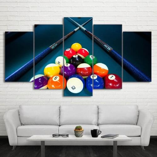5 Piece canvas art billards sports painting HD pictures wall art Home Decoration for Living Room