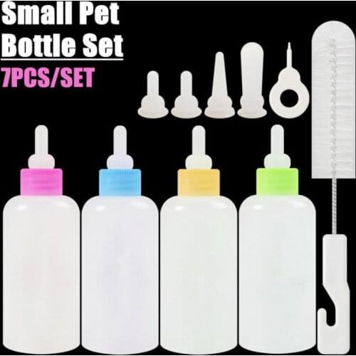 50ML Puppies Kitten Bottle Set Pet Dog Cat Baby Nursing Water Feeder With Clean And Refresh Raw Cat Drinking Bottle
