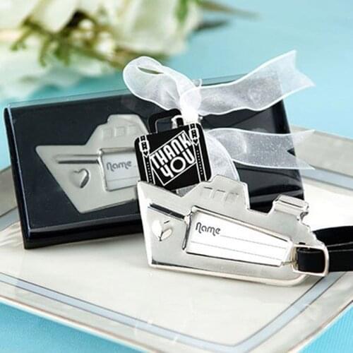 60pcs/lot wedding favor gift and giveaways for guest -- Destination Love Cruise Ship Luggage Tag party souvenir Free Shipping