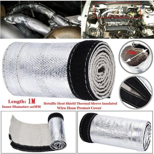 1M Car Metal Heat Shield Sleeve Insulated Wire Hose Cover Wrap Loom Tube Auto Interior Metal Heat Shielding Sleeve Accessories