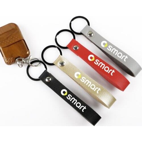 Car Styling Metal+Leather Car Keychain Key Chain Car Interior For Smart Fortwo Forfour453 451 450