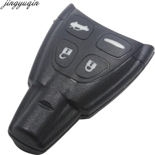Jingyuqin 10pcs/lot 4 Buttons Car Key Case Shell Fob For SAAB 93 95 9-3 9-5 WF Replacement Keyless Entry Remote Key Shell