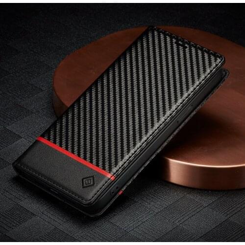 Retro Black Carbon Fiber Card Wallet Leather Case For iPhone 13 12 Mini 11 Pro XS Max XR X 7 8 Plus Fold Kickstand Soft Cover
