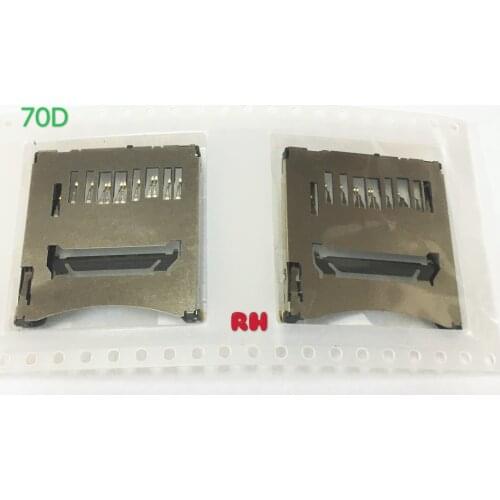 2PC SD Memory Card slot Holder Repair Part For Canon 70D 80D 5D Mmark IV 5D4 SLR Camera