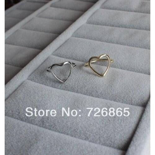 Fashion Midi Finger Ring Hot Sale Heart Shaped Ring Wholesale Jewelry Big Hearts