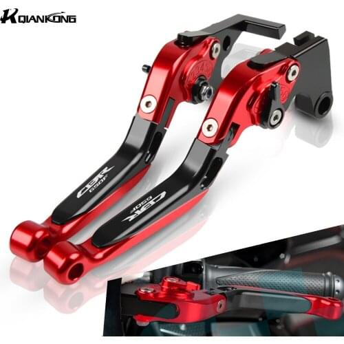 Motorcycle Brake Levers CNC Aliuminum Adjustable Brake Clutch Lever Handlebar For Honda CB 650F 2014 2015 2016 2017 CB650F LOGO