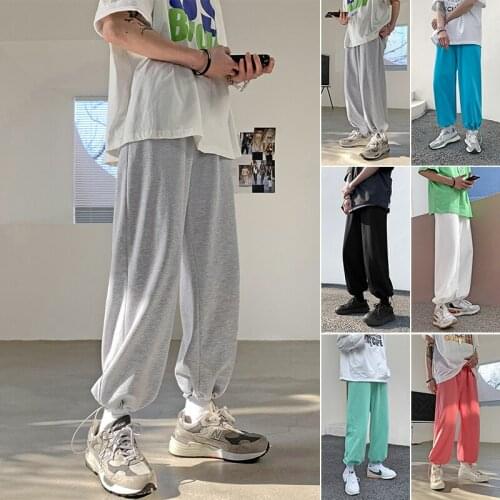 Men Japanese Streetwear 6 Colors Solid Sweatpants 2021 Man Black Joggers Pants Male Korean Hip Hop Harajuku Track Pants