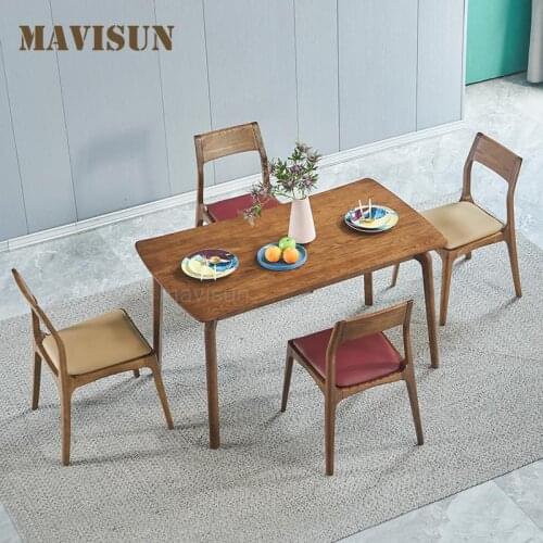 Living Room Dining Table And Chairs Set Kitchen Furniture Northern Europe Modern Simple Table And Chair Combination Household