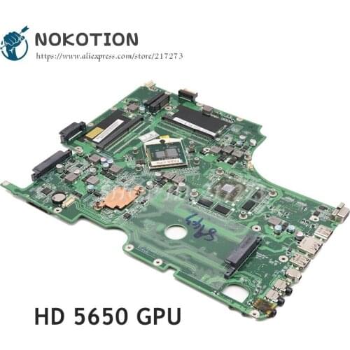 NOKOTION MBPUJ06001 MB.PUJ06.001 DA0ZYAMB8D0 For ACER Aspire 8943 8943g Laptop motherboard HD 5650 GPU 2 memory slot