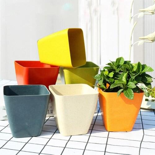 Nordic Style Square Flower Pot Planters Plastic Bonsai Succulent Plant Pot Planters Flower Pot Container Garden Planters Pot