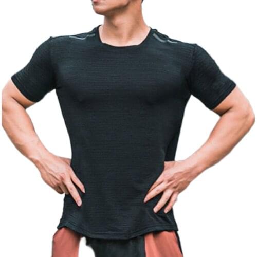 2021Summer New Mens T-shirt Running Sports Training Fitness Quick-drying Breathable Loose Mens Sports T-shirt Mens Clothing