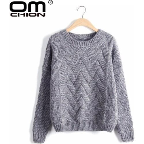 OMCHION Sueter Mujer 2019 New Autumn Sweater Women Preppy College Pullover For Girl Long Sleeve Mix Color Knitted Jumper LMY85
