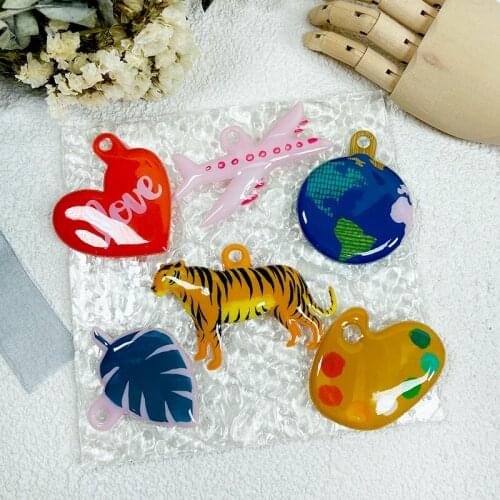 Panalisacraft 6pcs Cute Puffy Tag inflated cartoon Scrapbooking Creative embellishment for Cards Decor Handmade embellishment